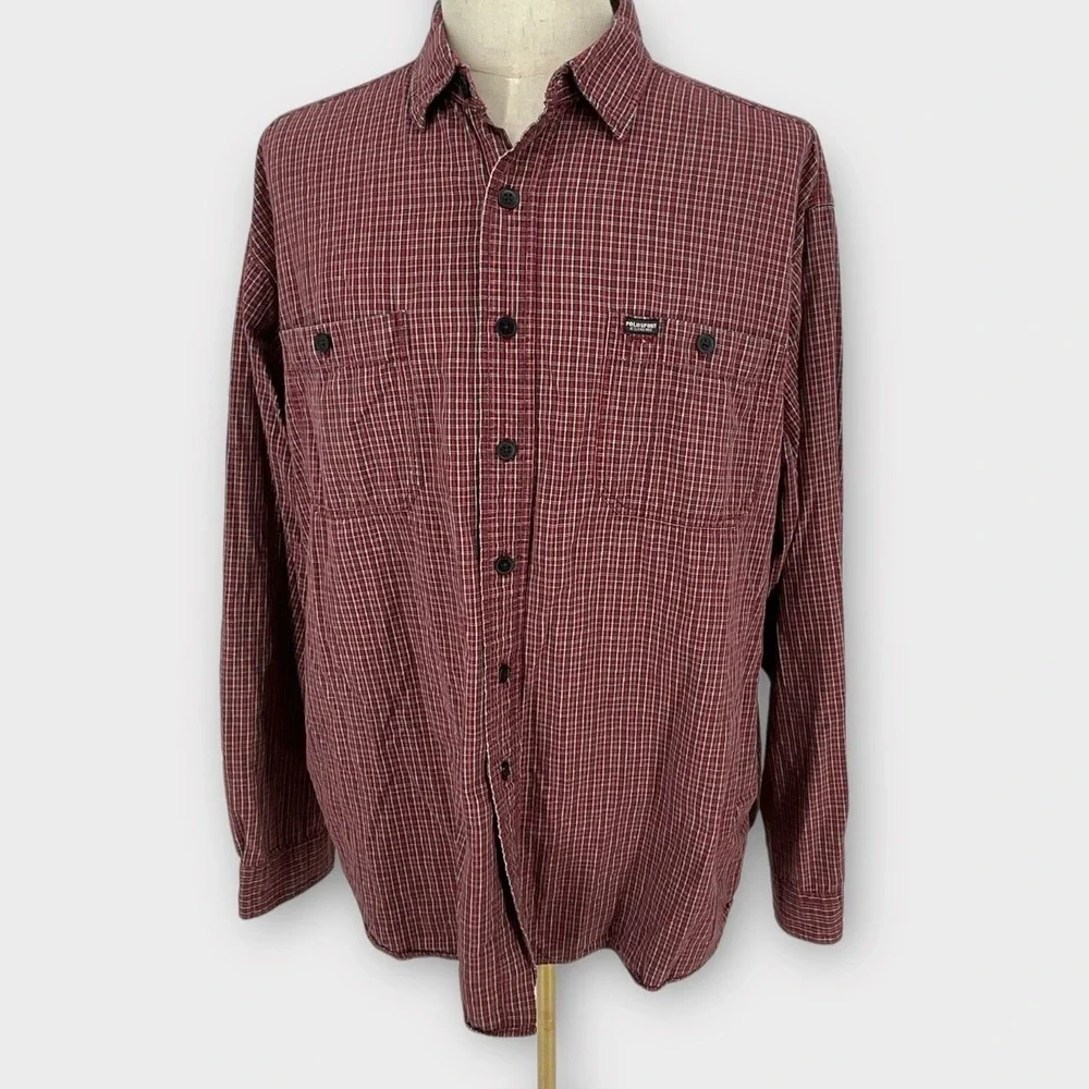 Polo Sport Ralph Lauren Men's‎ XXL Plaid Button Down Long Sleeve Shirt Sportsman